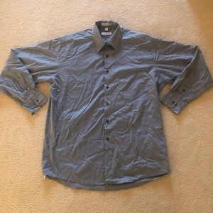Cezani Long Sleeve Button Down Shirt grayish blue size 16 34/35